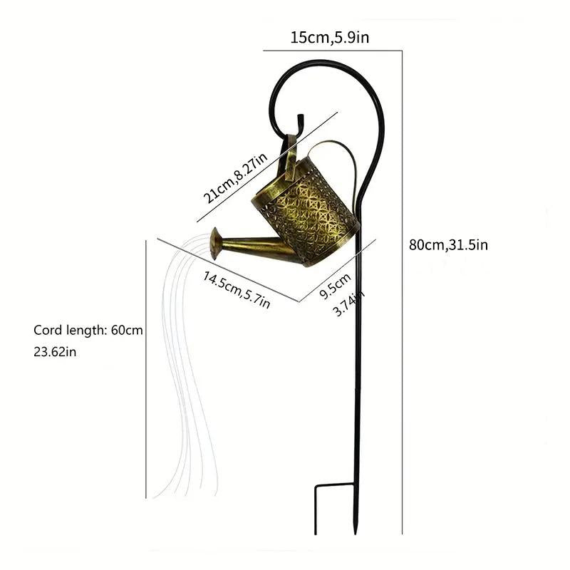 LED Solar Watering Can Light