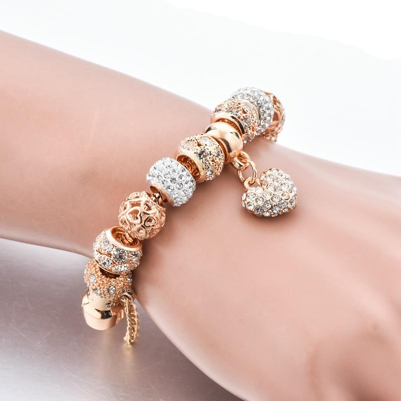Everlasting Elegance: The Crystal Heart Bangle